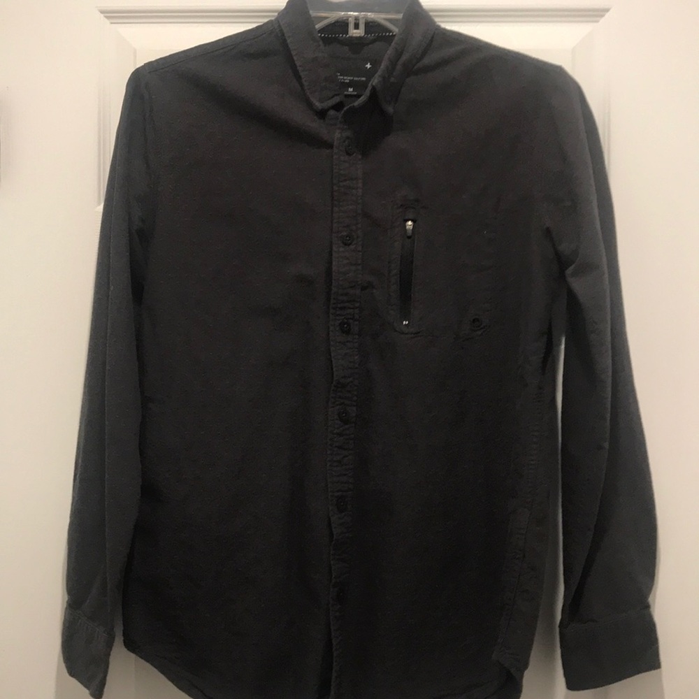 Tavik Long Sleeve Casual Button Down Shirt zippered Pocket Sz M